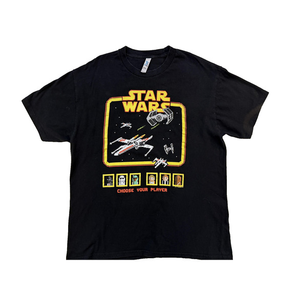 Star Wars Shirt Mens Large Black Choose Your Player Retro Video Game Tee Graphic - Picture 1 of 6